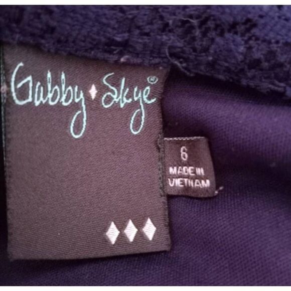 GABBY SKYE NAVY BLUE LACE FIT & FLAIR DRESS SZ.6 EUC. - Picture 6 of 8